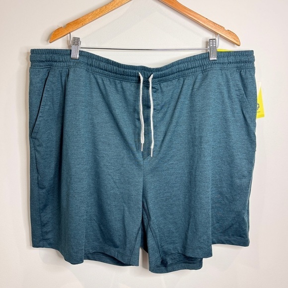 all in motion Teal Stretch Soft Men's Short (XXL) - Picture 1 of 6